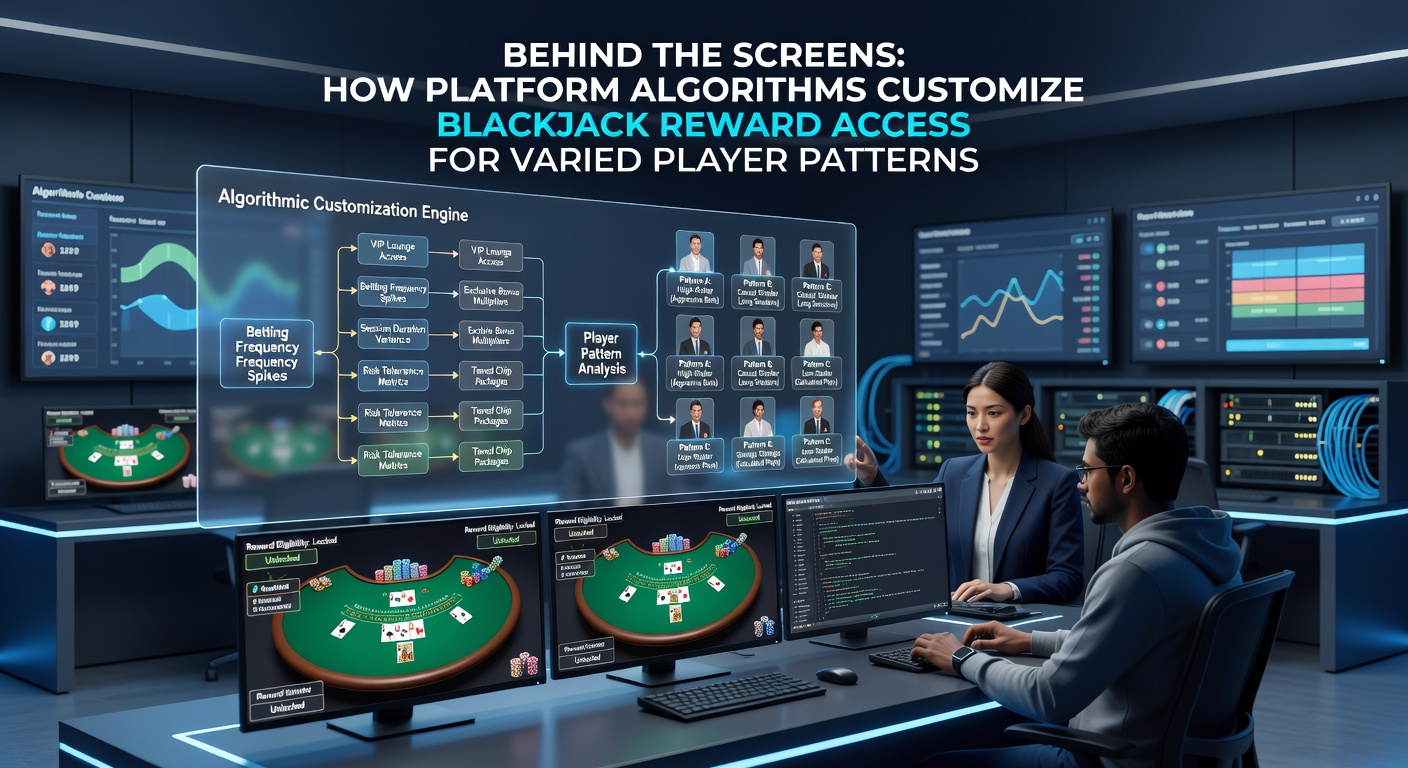 Flowchart illustrating algorithm-driven reward customization for blackjack players