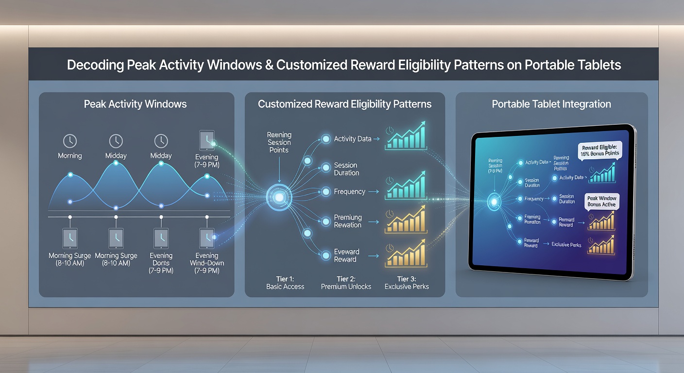 Analytics dashboard showing activity heatmaps and reward eligibility curves for portable table games