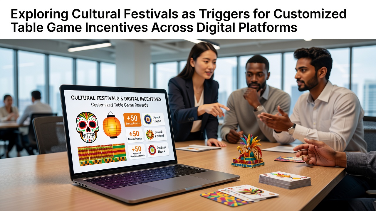 Digital table game interface featuring cultural festival themes and incentive banners