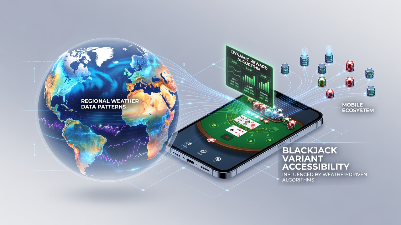 Regional weather patterns and mobile blackjack interfaces showing dynamic reward adjustments
