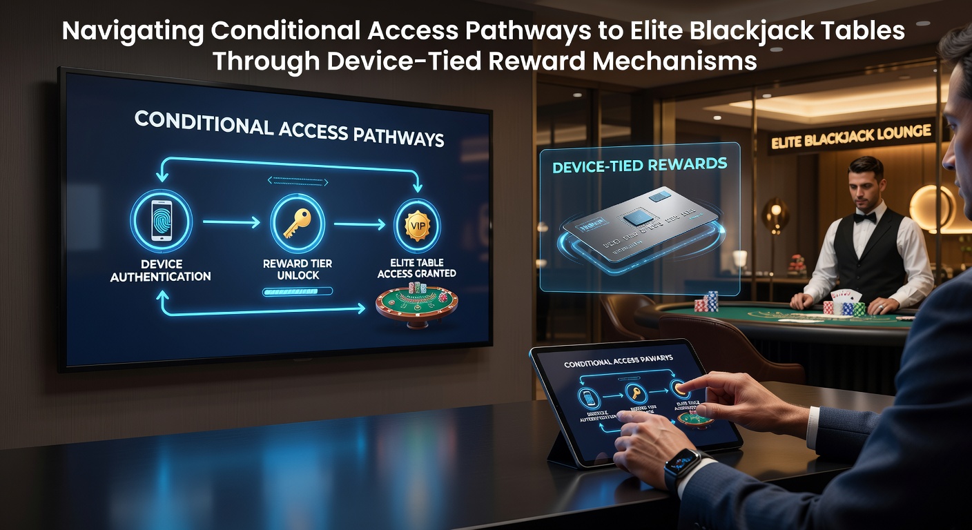 Players accessing elite blackjack tables via registered mobile devices in a casino setting