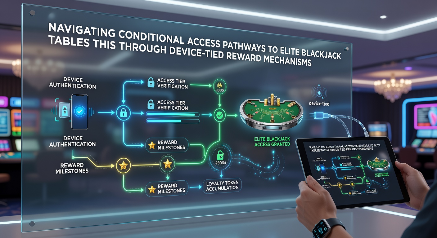 Detailed view of reward dashboard showing device-linked blackjack table access levels